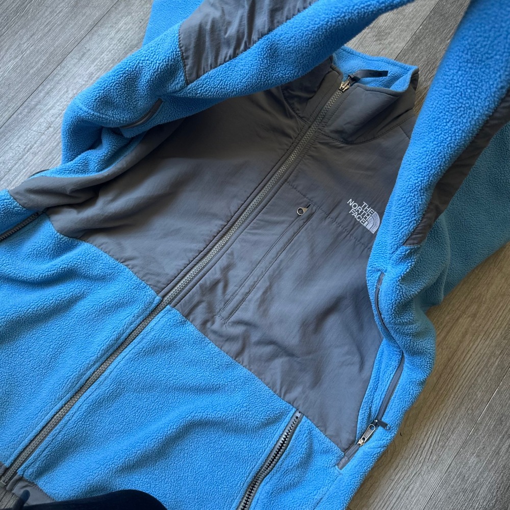 The North Face denali polartec Gray Blue Fleece Jacket Womens XL - Picture 3 of 8